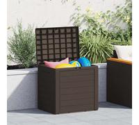 vidaXL Caja de almacenaje de jardín polipropileno marrón 58,5x46x55 cm