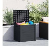 vidaXL Caja de almacenaje de jardín polipropileno marrón 58,5x46x55 cm