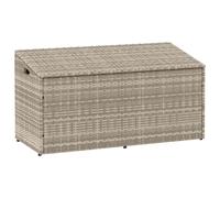 vidaXL Caja de almacenaje de jardín ratán sintético 110x50x58 cm Gris Claro