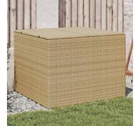 vidaXL Caja de almacenaje de jardín ratán sintético beige mezcla 291L