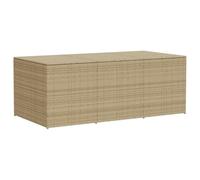 vidaXL Caja de almacenaje de jardín ratán sintético beige mezcla 984L