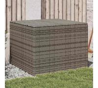 vidaXL Caja de almacenaje de jardín, cofre banco exterior, ratán sintético gris 291 L