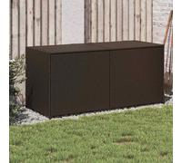 vidaXL Caja de almacenaje de jardín ratán sintético marrón 283L