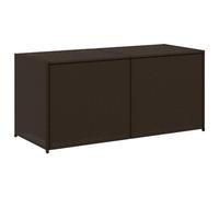 vidaXL Caja de almacenaje de jardín ratán sintético marrón 283L