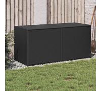 vidaXL Caja de almacenaje de jardín ratán sintético negro 283 L