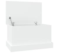vidaXL Caja de almacenaje de madera de ingeniería blanca 50x30x28 cm