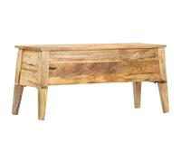 vidaXL Caja de almacenaje de madera maciza de mango 99x35x48 cm