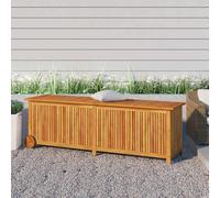 vidaXL Caja de almacenaje jardín con ruedas madera acacia 150x50x58 cm