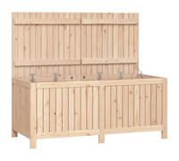 vidaXL Caja de almacenaje jardín madera maciza de pino 147x68x64 cm