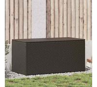 vidaXL Caja de almacenaje de jardín ratán sintético 100x50x50 cm Marrón