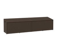vidaXL Caja de almacenaje jardín ratán sintético marrón 220x50x58 cm