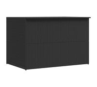 vidaXL Caja de almacenaje jardín ratán sintético negro 150x100x100 cm