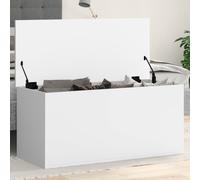 vidaXL Caja de almacenaje madera de ingeniería blanca 100x42x46 cm