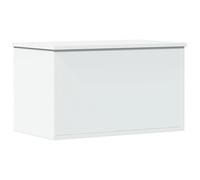 vidaXL Caja de almacenaje Madera de ingeniería Blanco 60x35x35 cm, Caja de Mantas, Cofre de Almacenamiento, baúl de Juguetes, Caja de Juguetes