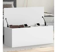 vidaXL Caja de almacenaje madera de ingeniería blanco 90x35x35 cm