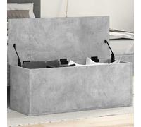 vidaXL Caja de almacenaje madera ingeniería gris hormigón 90x35x35 cm