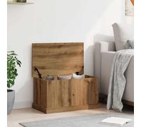 vidaXL Caja de almacenaje Madera ingeniería Roble Artisan 70x40x38 cm