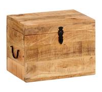 vidaXL Caja de almacenaje madera maciza de mango 39x28x31 cm