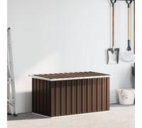 vidaXL Caja de almacenaje para jardín marrón 129x67x65 cm