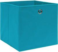 vidaXL: Caja de almacenamiento, 10 unidades, color azul bebé, 32x32x32 cm, tela