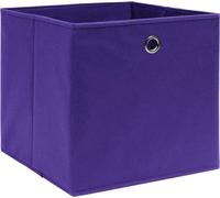 vidaXL: Caja de almacenamiento, 10 unidades, color lila, 32x32x32 cm, tela