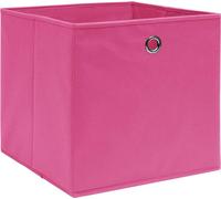 vidaXL: Caja de almacenamiento, 10 unidades, rosa, 32x32x32 cm, tela