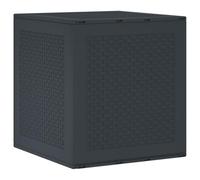 vidaXL Caja de Almacenamiento Antracita 55 x 53 x 57 cm Polipropileno, Jardín y terraza, solución Moderna para Almacenamiento, Caja de Muebles Resistente al Clima