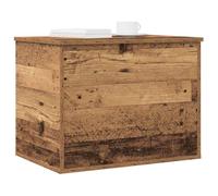 vidaXL Caja de Almacenamiento con Tapa de Madera Vieja 60 x 42 x 46 cm - Cofre Rústico para Organizar Muebles en casa, Ideal para el Dormitorio y la Sala de Estar. Solución Decorativa y Moderna.