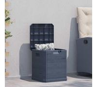 vidaXL Caja de almacenamiento de jardín 90 L gris antracita