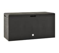 vidaXL Caja de Almacenamiento de Jardín Baúl Cofre de Almacenaje Interior o Exterior al Aire Libre de Porche de Cojines Gris Antracita 114x47x60 cm