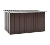 vidaXL Caja de Almacenamiento de Jardín, Baúl para Cojines Almohadas Mantas, Cofre de Herramientas, Caja para Porche Patio Terraza, Marrón