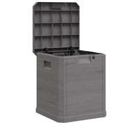 vidaXL Caja de Almacenamiento de Jardín, Baúl para Cojines Almohadas Mantas, Cofre de Herramientas, Caja para Patio Terraza, 90 L Marrón