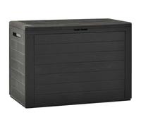 vidaXL Caja de Almacenamiento de Jardín Cofres Aire Libre Decoración Almacenaje Baúles Grande Muebles Patio Exterior Gris Antracita