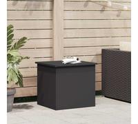 vidaXL Caja de Almacenamiento Exterior Negro 55 x 50,5 x 50 cm Acero