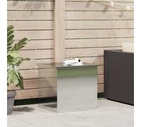 vidaXL Caja de Almacenamiento Exterior Plateado 55 x 50,5 x 50 cm