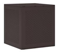 vidaXL Caja de Almacenamiento Marrón 55 x 53 x 57 cm Polipropileno, Jardín y terraza, solución Moderna para Almacenamiento, Caja de Muebles Resistente al Clima