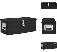 vidaXL Caja de almacenamiento negra de 70x31x27 cm, aluminio - Cajas para herramientas