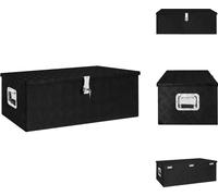 vidaXL Caja de almacenamiento negra de 90x47x33,5 cm, de aluminio - Cajas para herramientas