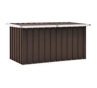 vidaXL - Caja de almacenamiento para jardín, caja de almacenamiento, herramientas de jardinería, organizador de terraza para patio trasero, exterior, color marrón