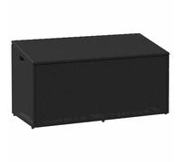 vidaXL Caja de almacenamiento para jardín, color negro, 110 x 50 x 58 cm, ratán sintético