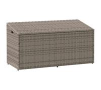 vidaXL Caja de almacenamiento para jardín gris 110x50x58 cm ratán sintético