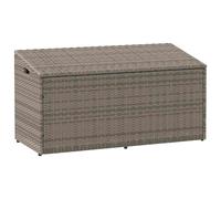 vidaXL Caja de almacenamiento para jardín gris 110x50x58 cm ratán sintético