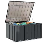 vidaXL Caja de Almacenamiento para Jardín Negro 101 x 82 x 50 cm Acero