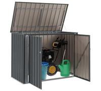 vidaXL Caja de Almacenamiento para Jardín Negro 151,5 x 82 x 110,5 cm