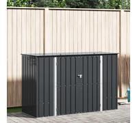 vidaXL Caja de Almacenamiento para Jardín Negro 214 x 82 x 132 cm