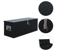 vidaXL Caja de aluminio 1085x370x400 mm negra