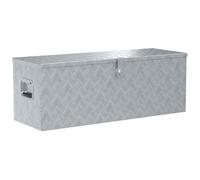 vidaXL Caja de aluminio 110,5 x 38,5 x 40 cm plateada