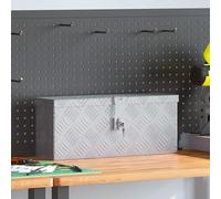 vidaXL Caja de aluminio, 48,5 x 14 x 20 cm, color plateado