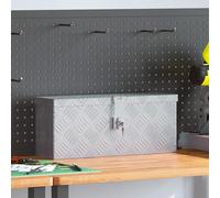 vidaXL Caja de aluminio 48,5x14x20 cm plateada