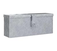 vidaXL Caja de aluminio 48,5x14x20 cm plateada
